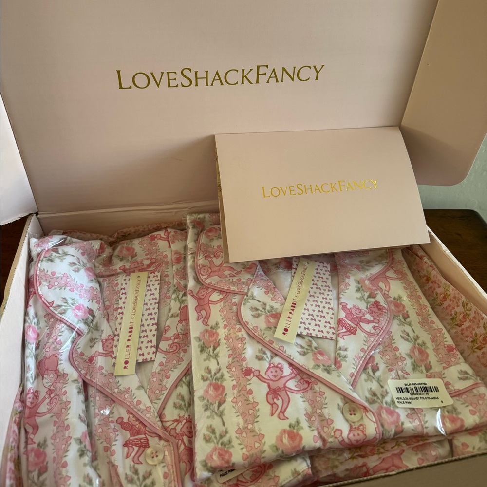 LoveShackFancy x Roller Rabbit heirloom Monkey polo pajamas Small Medium